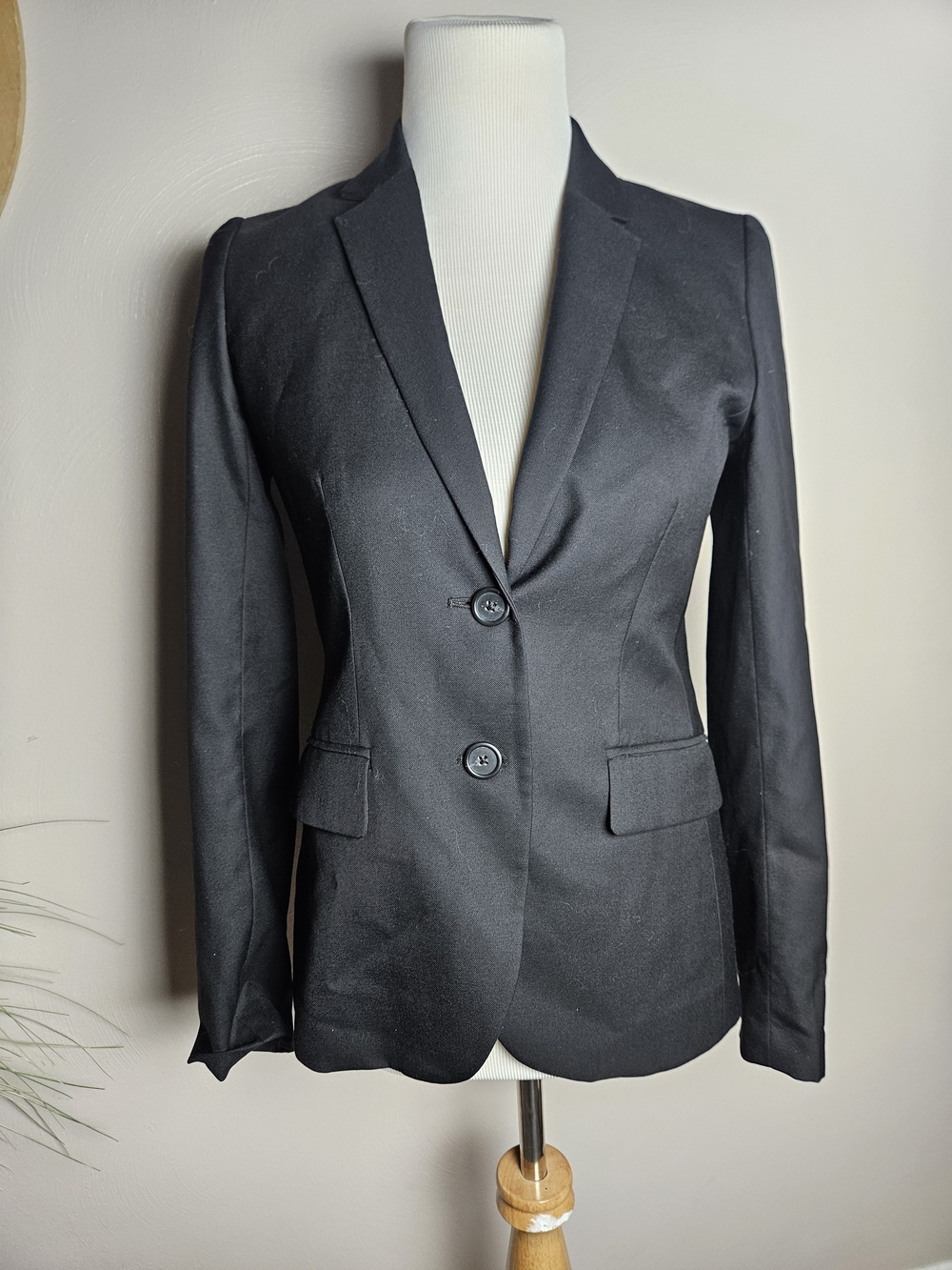 J. Crew Black Tailored Two-Button Blazer